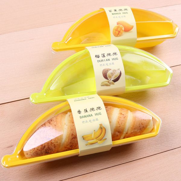 

banana shape ice cream box disposable plastic snack cake boxes wholesale