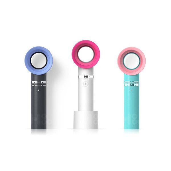 

leafless cooling fan 2000mah rechargeable battery mini handheld fans 3 speed portable personal fan hip