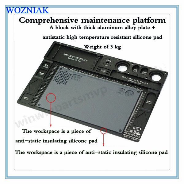 

ppd feature phones maintenance platform with resistance to high temperature anti-static welding workbench microscope base rubber