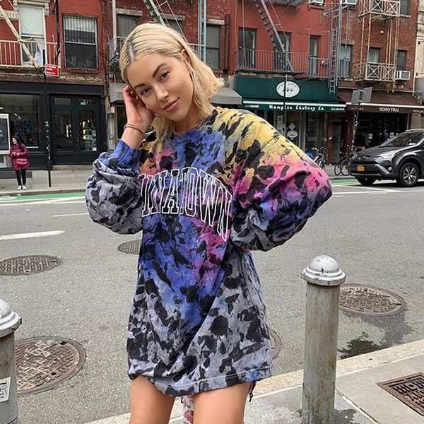 

sweatshirts 2020 autumn and winter printed long-sleeved round neck women's streetwear, Black