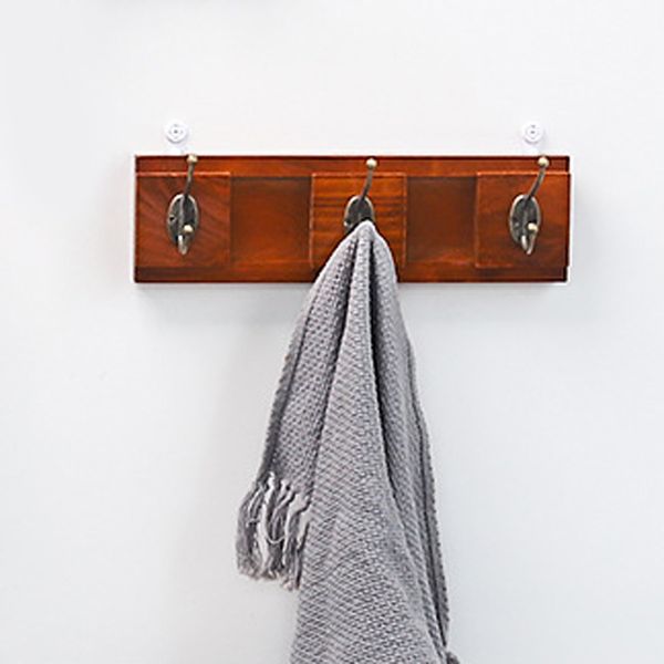 

newly cloth wooden iron art hook home bedroom hanger space saver storage rack