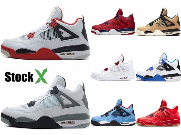 

2020 bred black cat 4 4s basketball shoes men men men and black and white purple singles designer fashion sneakers iv #530