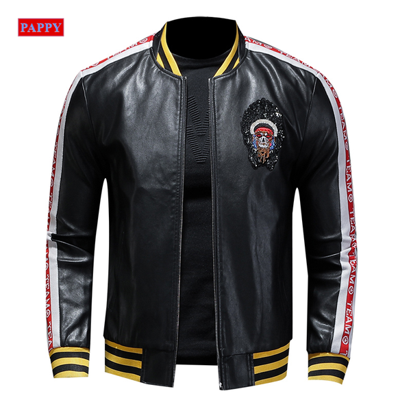 

2020 new men jacket badge letter baseball jacket men coat, Black;brown