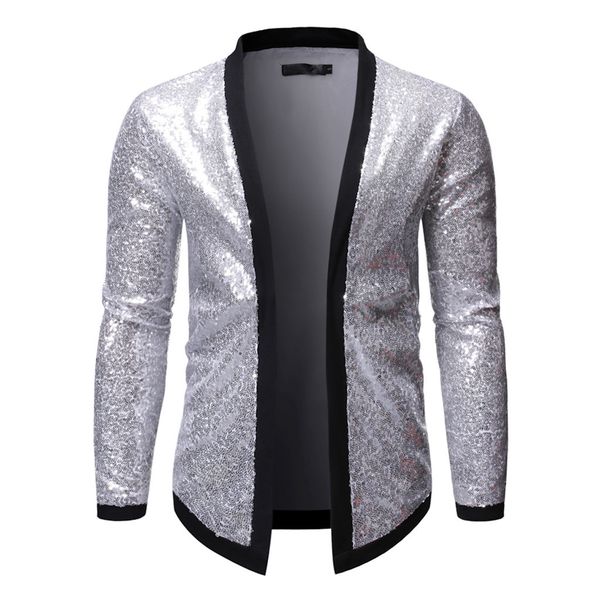 

softshell jacket men breathable fashion men's casual slim fit cardigan coat long sleeve outwear blouse#4, White;black