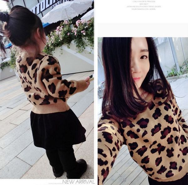 

cute baby girl boy sweaters spring winter 2018 boys long sleeve knitted clothes kids autumn leopard sweater for girls gifts, Blue