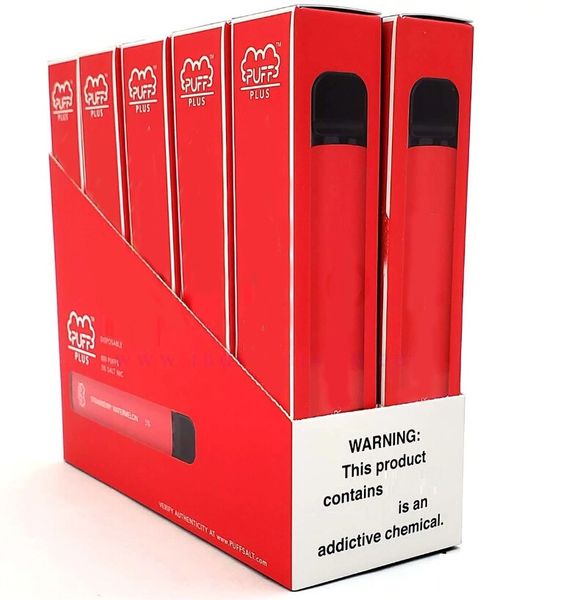 

Puff Plus одноразовое устройство одноразовая вейп ручка 550mAh аккумулятор 3,2 мл картриджи пустые с кодом безопасности 7 цветов