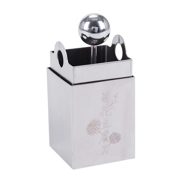 

1 set stainless steel diy tofu shredding mold chrysanthemum tofu knife slicer holderkitchen accessories cooking tool cheese tools