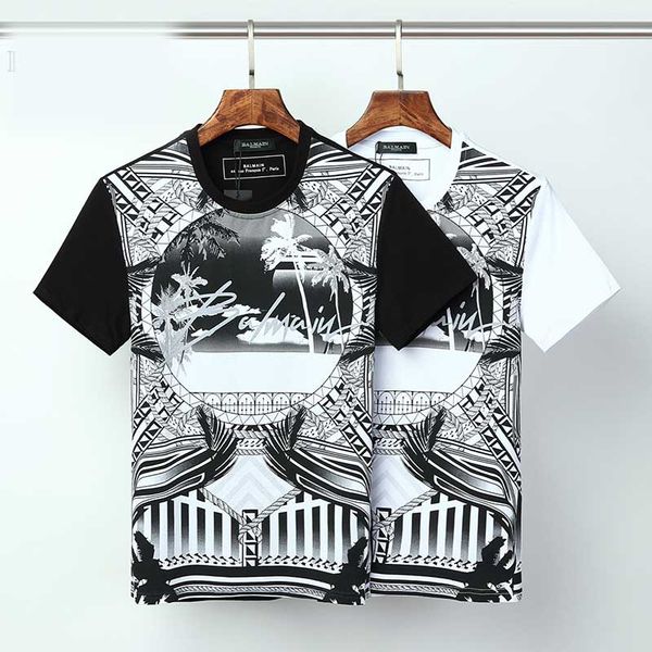 

summer wear mens t shirt cartoon t-shirt fashion round neck short sleeve classic camouflage printing men's casual short sleeve, White;black