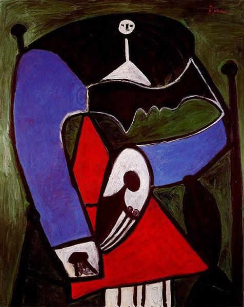 

pablo picasso classical oil painting woman sitting in an armchair female portraits surrealism 100% handmade picasso1017