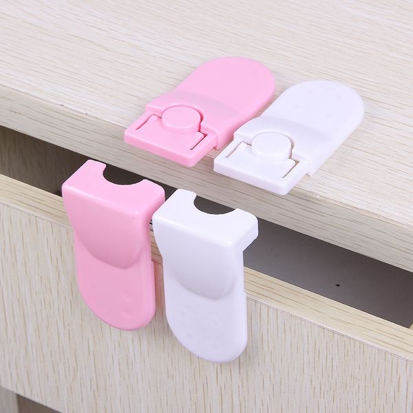 

2pcs/set cabinet locks children drawer cupboard refrigerator door desk plastic protection locking baby kids straps safety straps