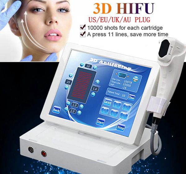 Профессиональный портативный 3D 11 линий высокоинтенсивного сфокусированного ультразвука Hifu машина Face Body Skin Lift Удаление морщин Health Spa Beauty