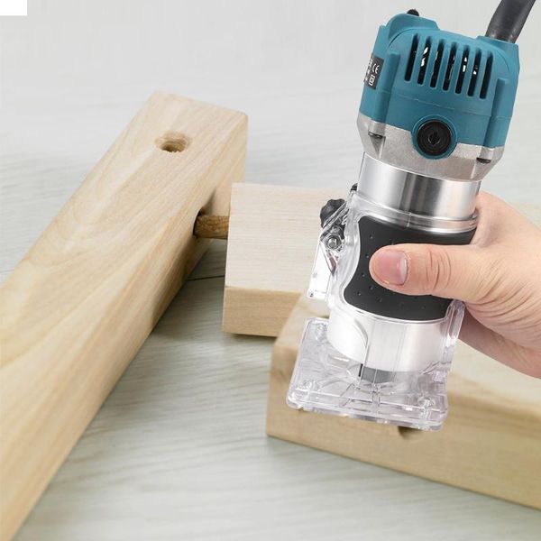 

800w electric hand trimmer 6.35mm eu/us plug wood laminate palms router joiners router for woodworking power tools kit