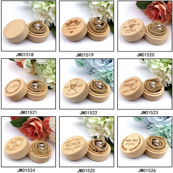 

personalized rustic wedding wooden ring box jewelry trinket storage container holder custom rings bearer blank diy e65b other event party