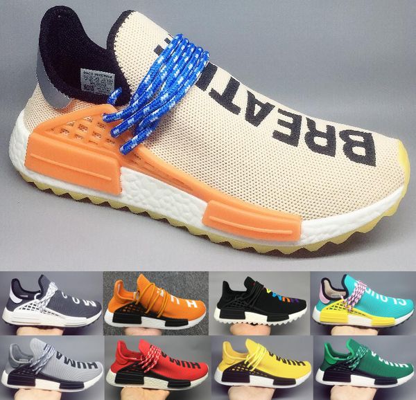 

2020 платформа hu оптовая human race trail мужчины женщины pharrell williams желтый благородных чернил профильных черный красный белый повсе, Black