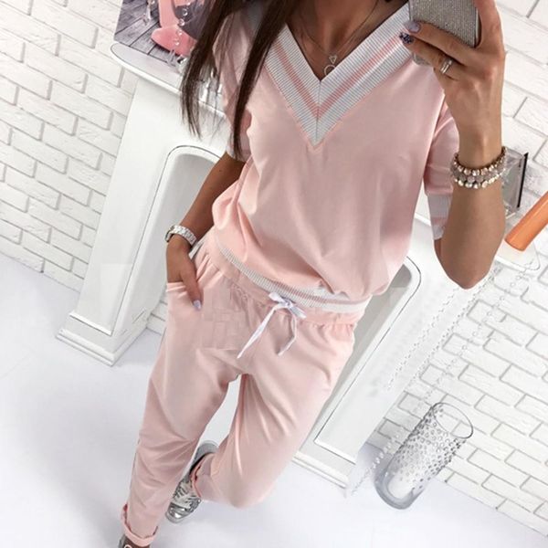 

2019 new arrival two-piece pink sportswear set for women tracksuit jogging suits running sets tracksuit for women, Black;blue