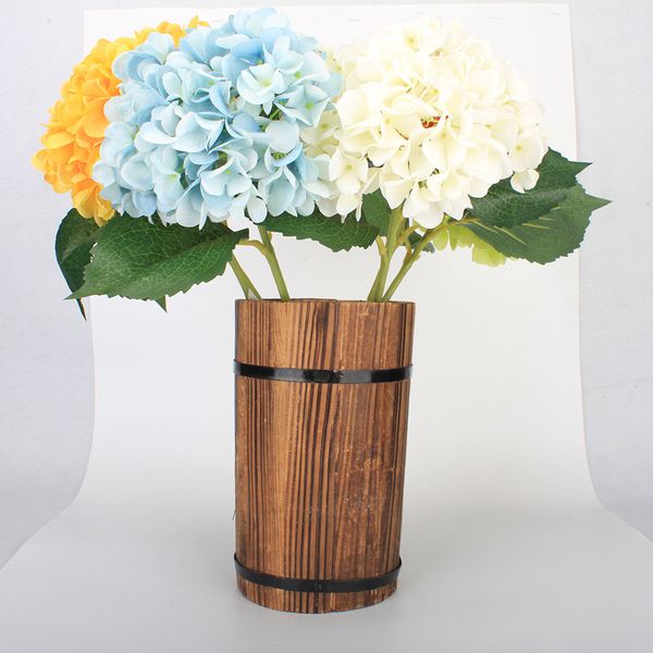 

5pcs/lot 19cm artificial hydrangea flowers branch wedding bouquet home garden bedroom decoration pgraphy props fake flowers