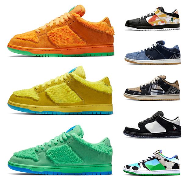 

grateful dead x dunk orange yellow green bear mens running shoes chunky dunky sashiko dunks pigeon raygun low women men sports sneakers