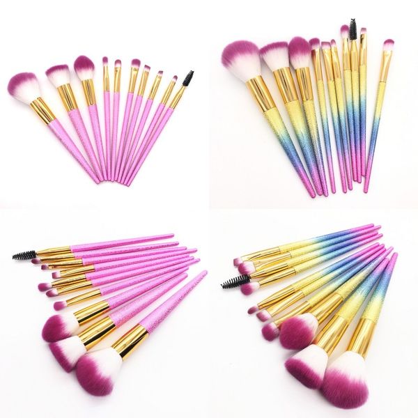 

10pcs sakura pink brush for makeup powder foundation brush eyeshadow face blending blush make up brush set