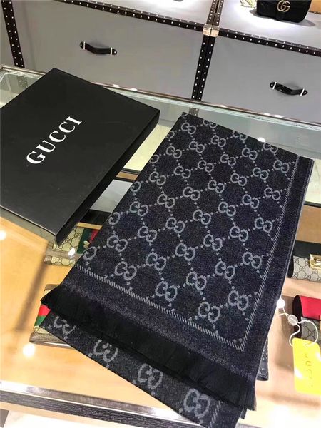 

2020 fashion brand yojojo for men and women winter high-quality warm scarf hat set full knit hat warm, Blue;gray