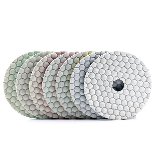 7pcs//pack 3/'/' 80mm Diamond wet polishing pads disc sander pad for marble stone