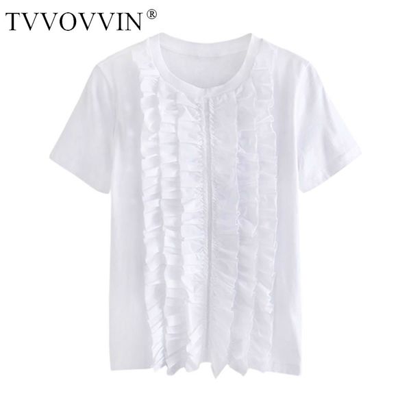 

loose ruffle pleated women tshirt 2020 spring elegant pullover small fresh casual loose goddess fan style tee zll4966, White