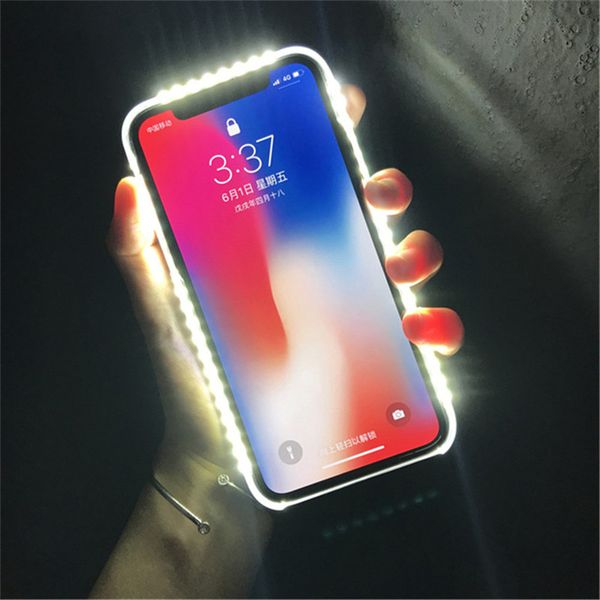 

Для iPhone 7 8 Plus Light Up Selfie Flash Phone Case Photo Fill Light Artifact для iPhone 7 plus X 6 6S 5S Plus 8 чехлы