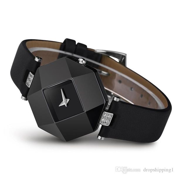 

2022 HOLUNS Quartz Ms. Business Lady Simple Waterproof Sports Pop Ladies Wrist Leather Strap Watch BRW, Clear