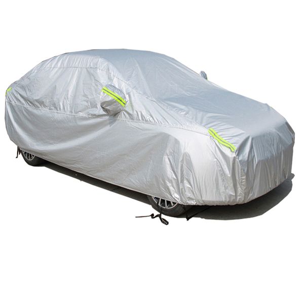 

universal full car covers sun shield waterproof car reflector cover for sedan suv with reflective strip summer auto accessories