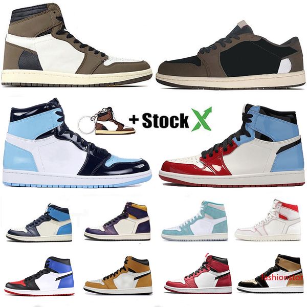 

1 high low og sp low fearless obsidian multi mens basketball shoes spiderman unc banned bred toe men sport sneakers trainer size 7-12