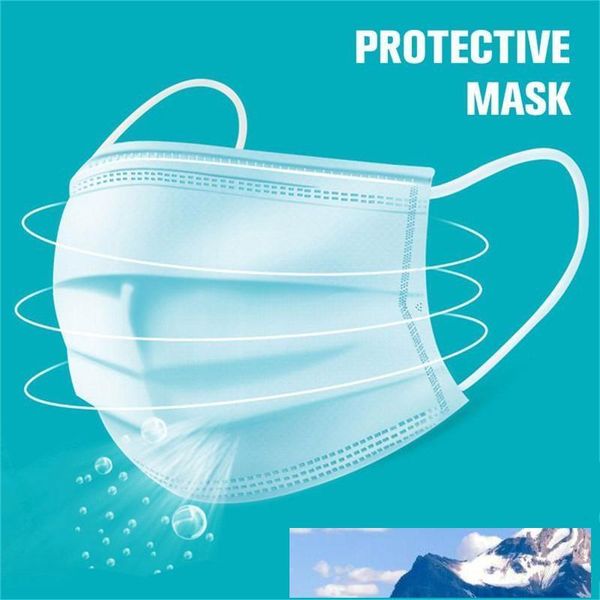 

in stock 40 pieces disposable face masks anti-dust and flu, virus, smoke, gas 3-layer dustproof mouth anti pm2.5 safety masks men women