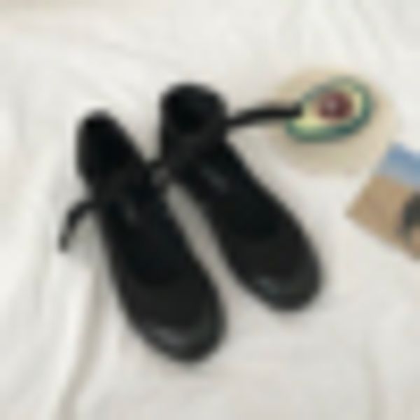 

2019 summer new japanese yamamoto style flat shoes dark bow tie canvas shoes female harajuku ballet, Black