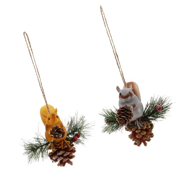 

lifelike squirrel christmas hanging foam ornaments diy home door wall tree decoration