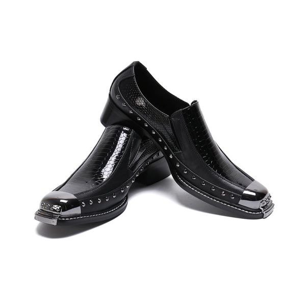 

men new business party dress shoes black fashion casual men square toe oxfords