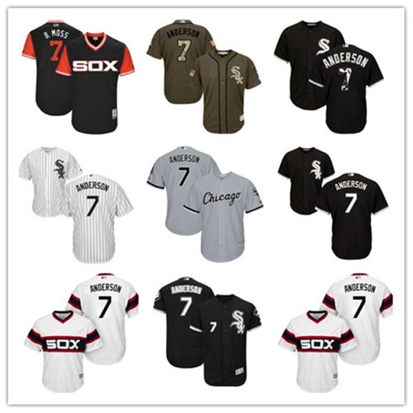 

custom chicago chicagowhite sox 7 tim anderson baseball jersey white sox baseball wear men women youth jerseys, Blue;black