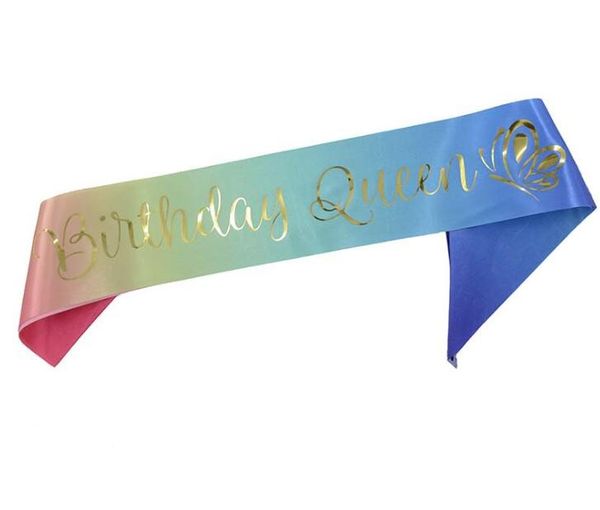 

glitter satin birthday queen sash happy birthday party decoration princess ribbons sash shoulder strap party gifts