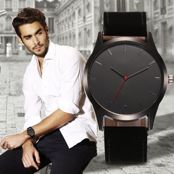 

fashion business watch men leisure sports quartz wrist watches male clock reloj hombre, Slivery;brown