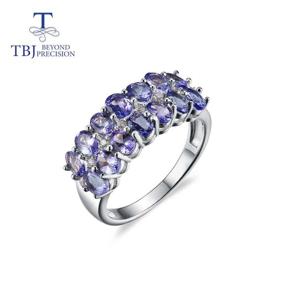 

classic design tanzanite ring natural gemstone 925 sterling silver fine jewelry for girl nice birthday gift tbj promotion, Golden;silver
