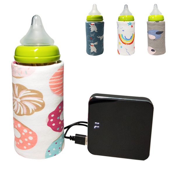 

ins portable usb baby nursing bottle heater milk water warmer travel stroller insulated bag quickly infant food milk outdoor cup