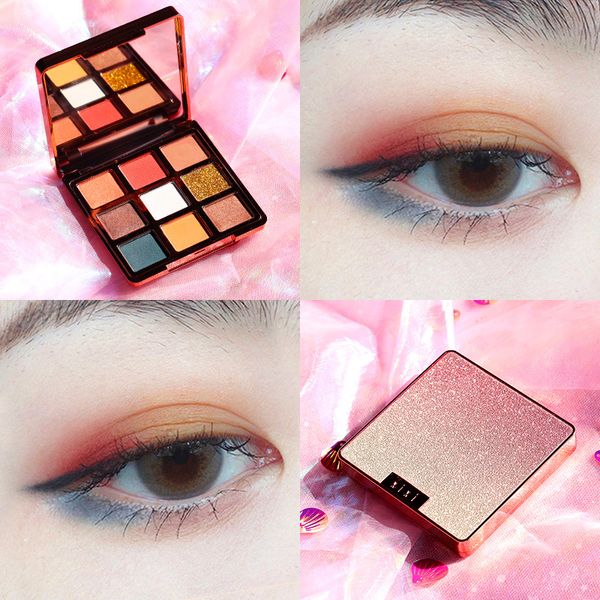 

xixi starry eyeshadow palette 9 colors shimmer matte gold blue pigment waterproof long lasting metallic glitter eyeshadow ac069