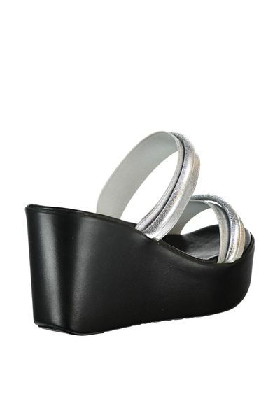

pearl genuine leather anthracite female slippers 120130001155, Black
