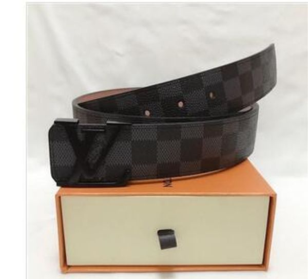 

2019 кожаный ремень дизайнеры пояса мужчин и женщин высокого качества нового мужские ремни роскошный классический проверенный ремень 105см-1, Black;brown