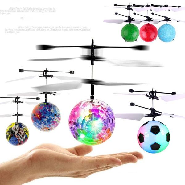 

mini drone colorful flying ball rc helicopter flying balls anti-stress infrared induction aircraft remote control toys for kids