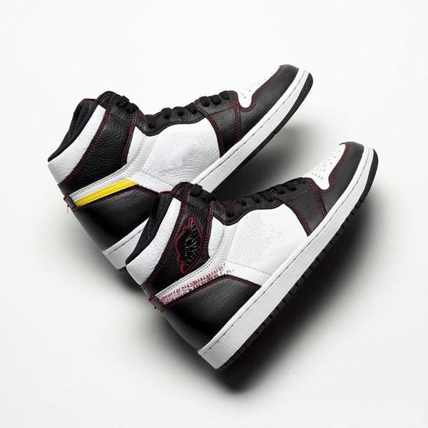 

air og high 1 dynamic yellow 1s men basketball shoes sports sneakers with original box 555088-170 wholesale discount