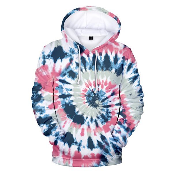 

tie dye hoodies streetwear harajuku 3d print long sleeve hoodies sweatshirts women hooded pullover casual for men mhs101, Black