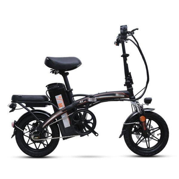 

mini bike folding electric bike 14inch wheel motor e electric bicycle scooter 48v lithium battery, Silver;blue