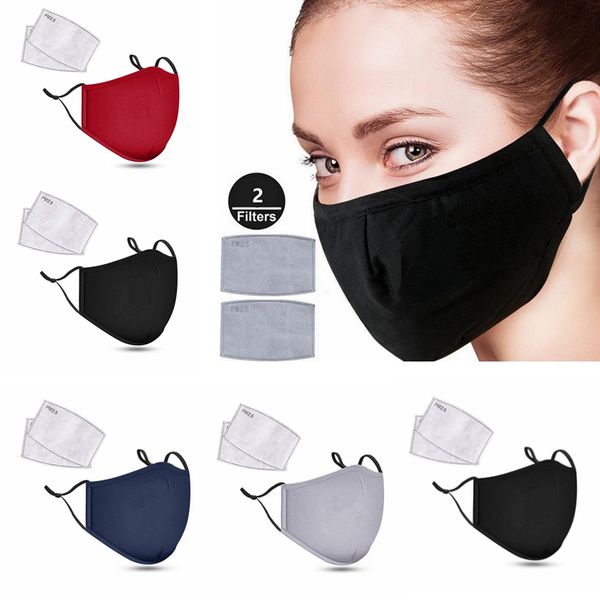 Riutilizzabile Maschera PM2.5 Anti Haze Breath maschere Valve Anti polvere di cotone bocca con filtro al carbone attivo respiratore lavabile Maschera