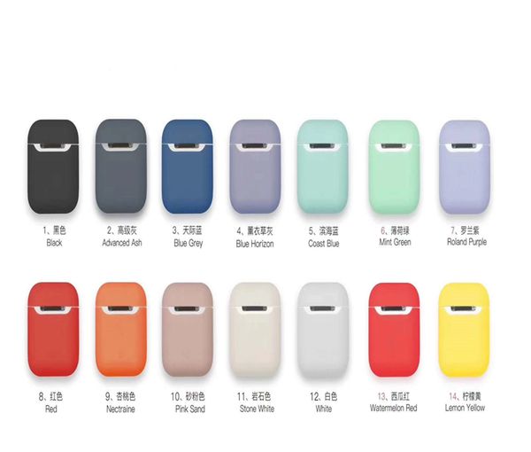 

For Apple AirPods Liquid Silicone Case for iPhone Wireless Earphone Ultra Thin Protector Cover with Retail Package