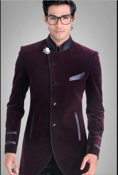 

custom velvet groom men suit slim fit 2 piece tuxedo suits prom party blazer terno masculino latest coat pant designs, White;black