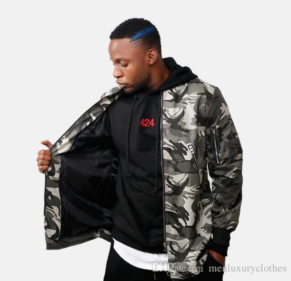

mens camouflage baseball designer jacket loose casual street long zipper design coats, Black;brown