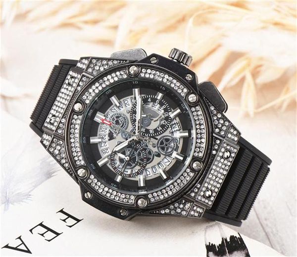 

New 46mm quartz men watch luxury big bang chronograph work watch ca ual fa hion large dial quartz watche hipping